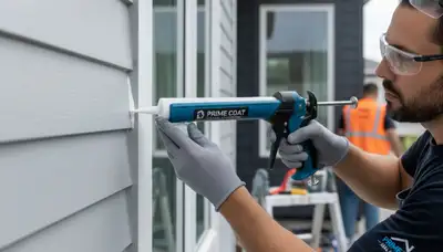 Professional caulking and sealing on Scottsdale, AZ home exterior for heat and monsoon protection