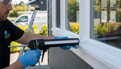 Professional caulking and sealing on Scottsdale, AZ home exterior for durable weatherproof protection