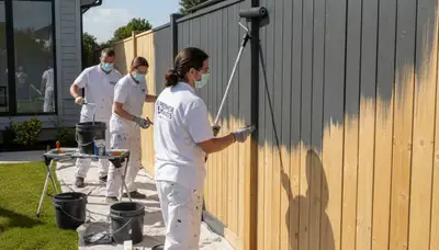 Professional fence painting in Scottsdale AZ with UV-resistant coatings for wood and metal fences