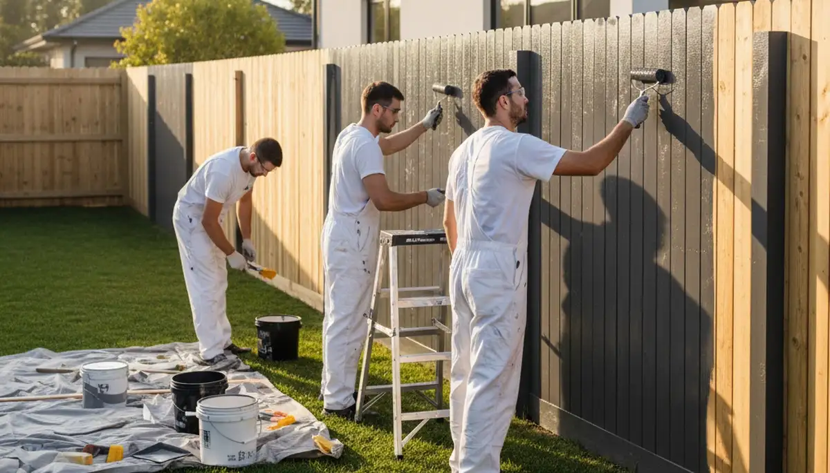 Professional fence painting in Scottsdale AZ with UV-resistant coating for wood and metal fences