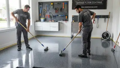 Epoxy garage floor coating in Scottsdale AZ with durable desert-tough finish by local painting pros