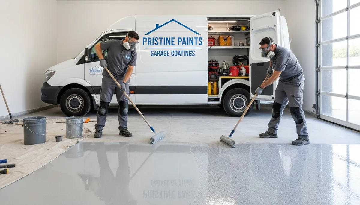 Epoxy garage floor coating in Scottsdale AZ with UV-resistant desert-tough finish by local painters