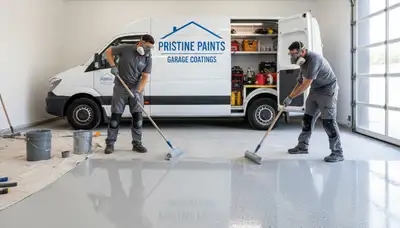 Epoxy garage floor coating in Scottsdale AZ with UV-resistant desert-tough finish by local painters