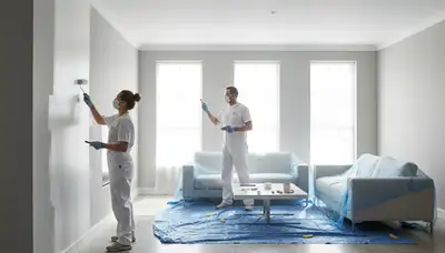 Professional interior house painters in Scottsdale, AZ adding fresh color to desert home walls