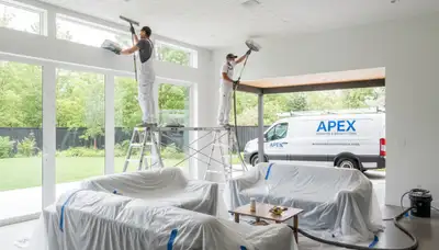Professional popcorn ceiling removal in Scottsdale AZ home by expert painters
