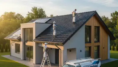 Professional roof painting with UV-resistant coating in Scottsdale, AZ homes